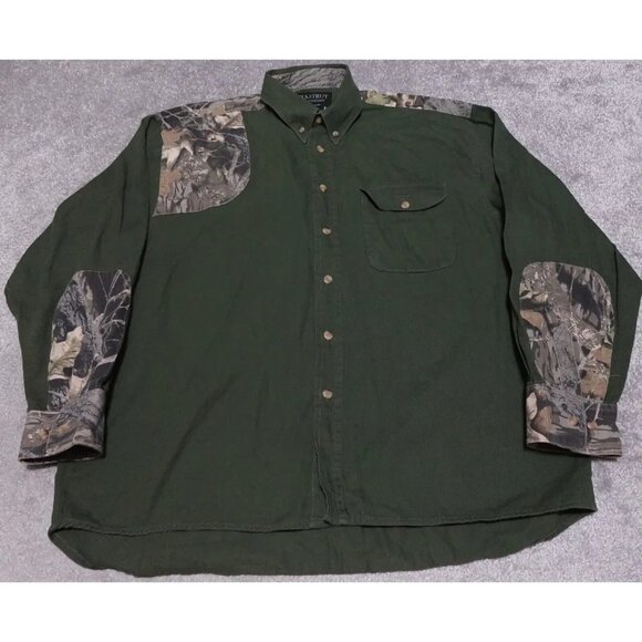 H.S. Strut Other - Vintage H.S. Strut Shirt Mens XL Green Camouflage Padded Button Down Long Sleeve